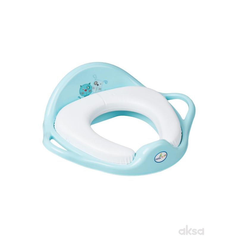 Tega meki adapter za wc šolju Dog and Cat, plavi