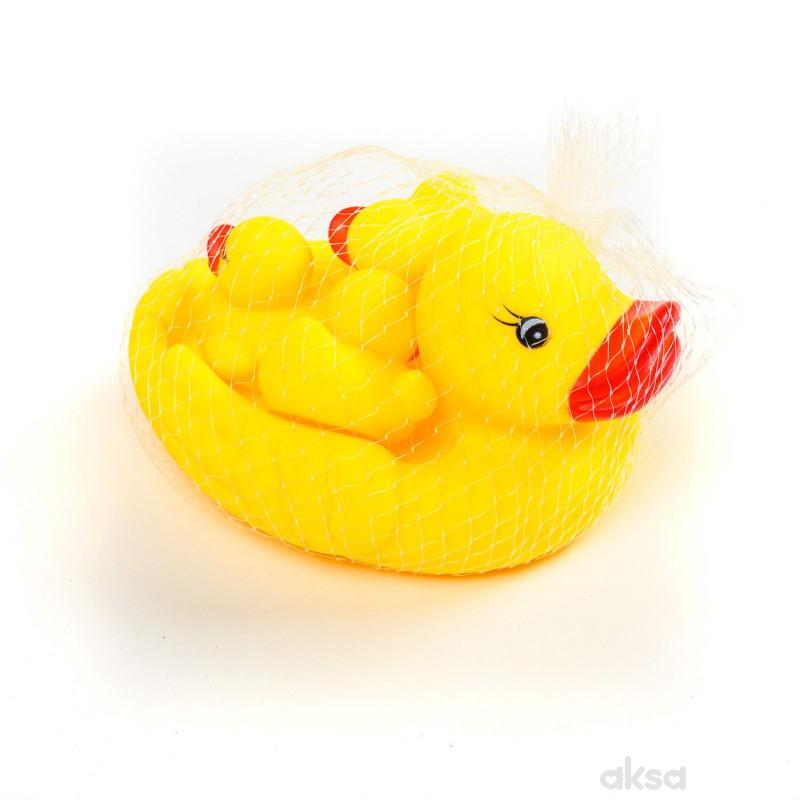 Hk Mini igračka gumena patka i pačići u mreži 
