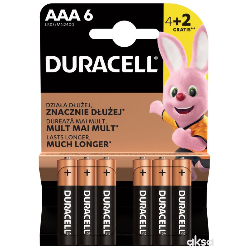 Duracell Basic AAA 4+2 
