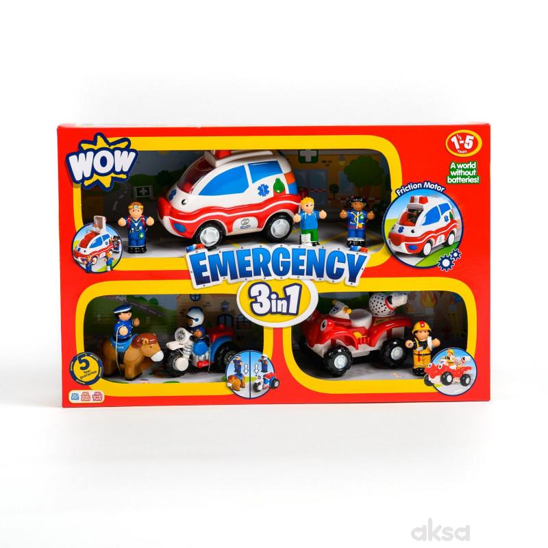 Wow igračka set 3 u 1 Emergency Rescue 