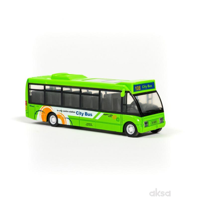 Hk Mini igračka gradski autobus, display 6 komada 