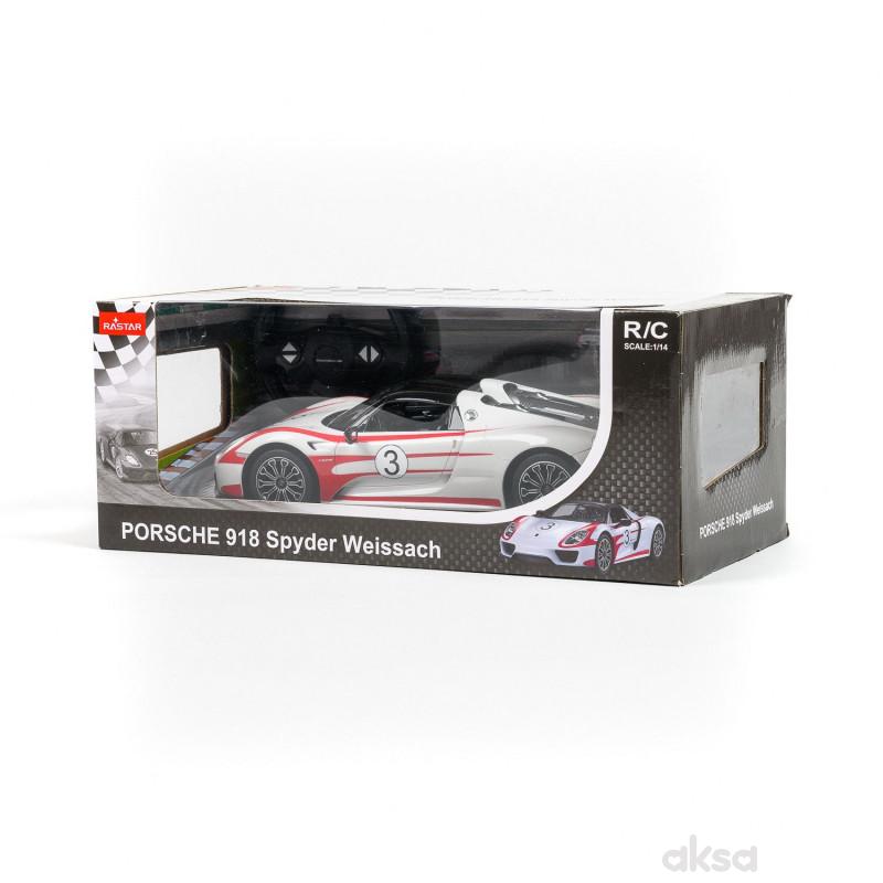 Rastar RC auto Porshe 918 Spyder 1:14 - crn, bel