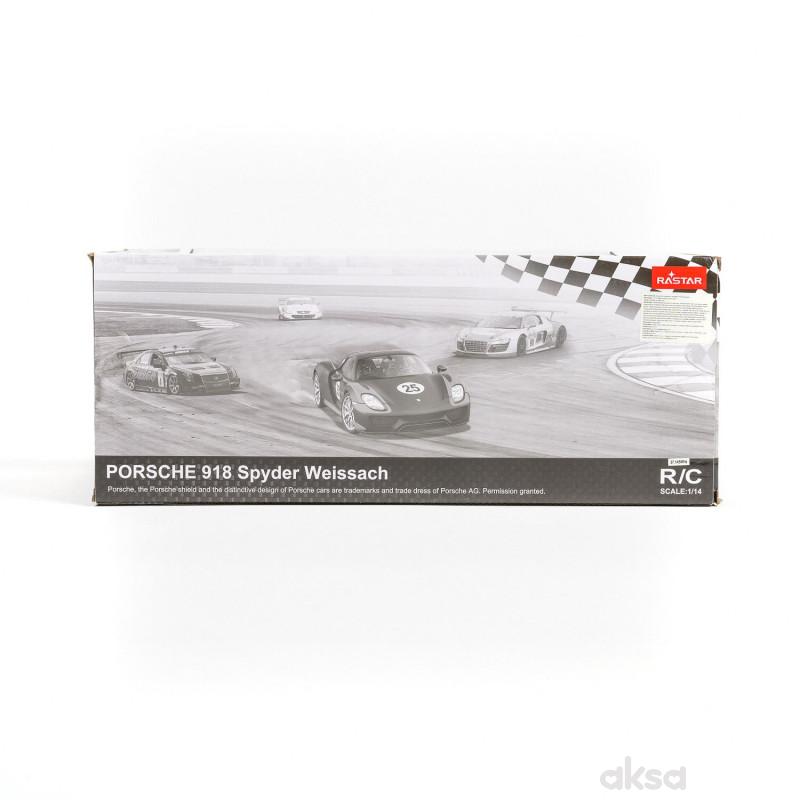 Rastar RC auto Porshe 918 Spyder 1:14 - crn, bel