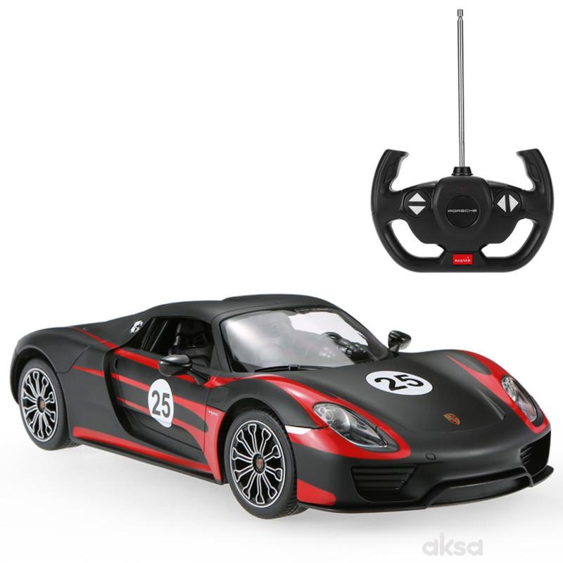 Rastar RC auto Porshe 918 Spyder 1:14 - crn, bel 