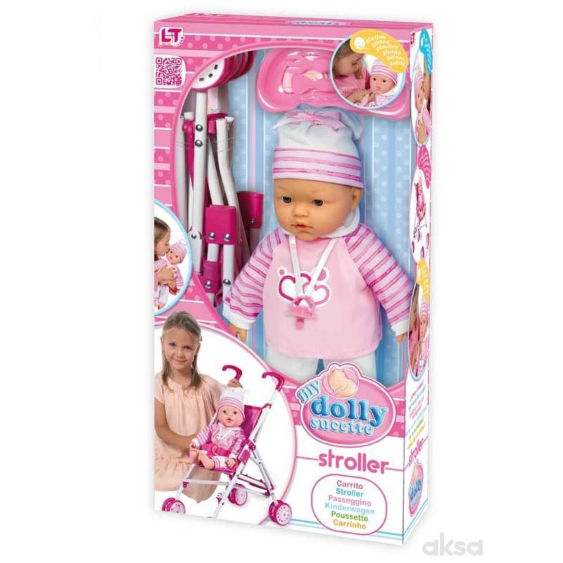 Loko toys,lutka beba sa kolicima, 37 cm
