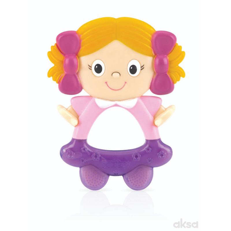 Nuby glodalica 0m+: dinosaurus, vozić, kit, lutka