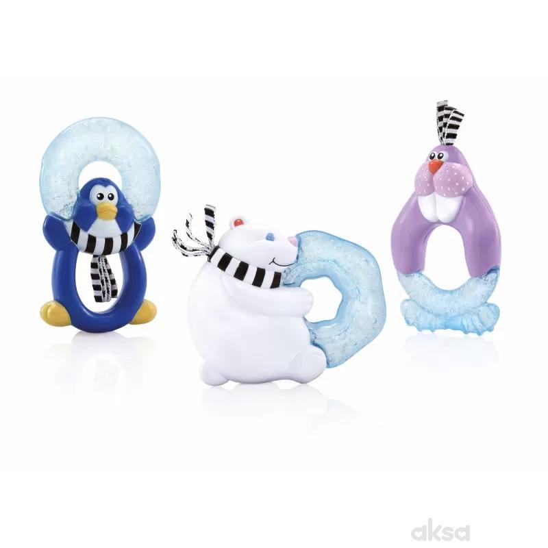 Nuby glodalica sa gelom 3m+: medved, morž, pingvin