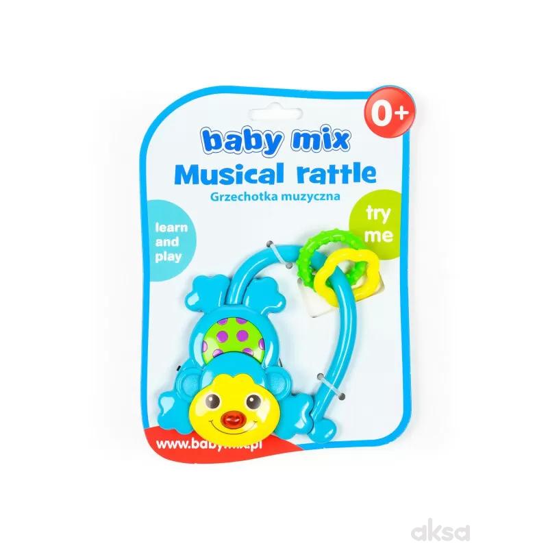 Baby Mix zvečka muzička majmun-plava 