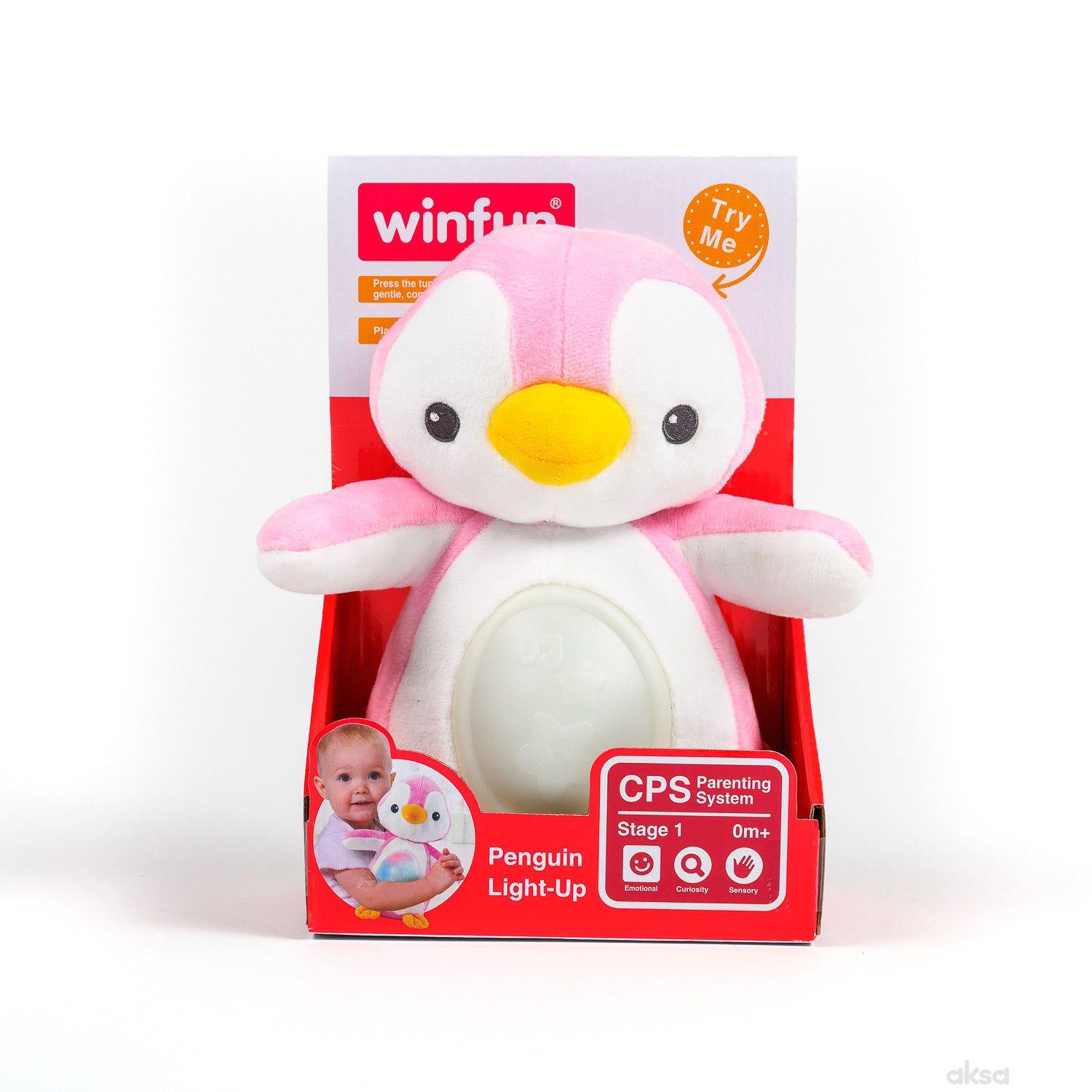 Win Fun igračka Svetleći pingvin roze