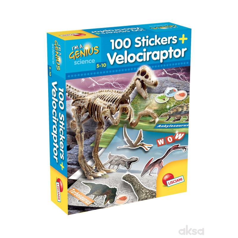 Lisciani Mali Genije 100 stikera dinosaurusa