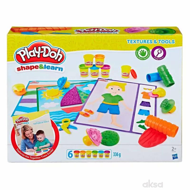 Play-doh plastelin set textures and tools