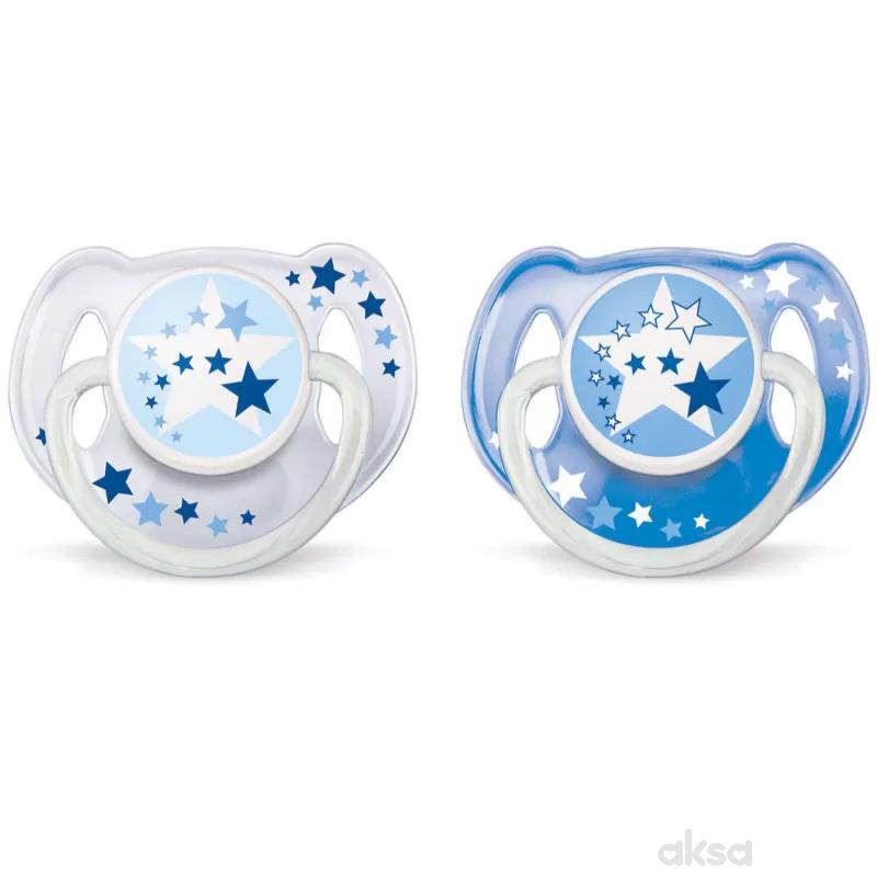 Avent laža noćna Night time pacifier 6-18 2/1 plav