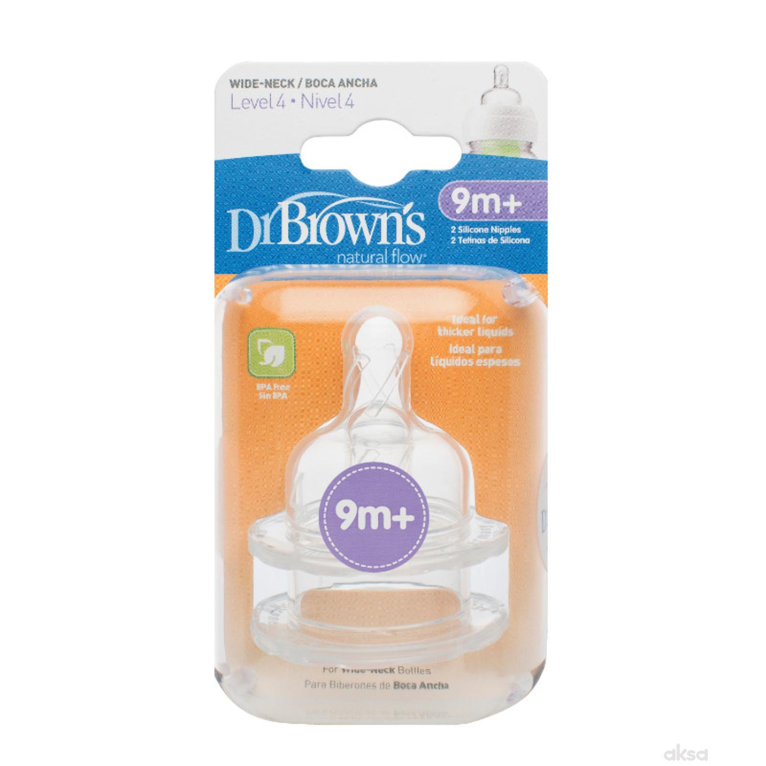Dr.Browns silikonska cucla za wide neck, v4 , 2kom