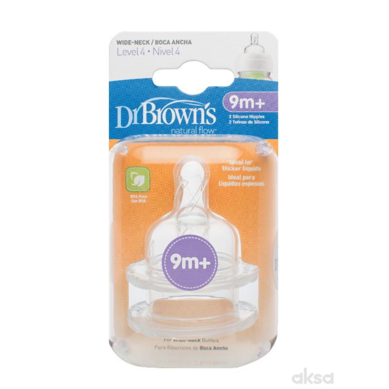 Dr.Browns silikonska cucla za wide neck, v4 , 2kom