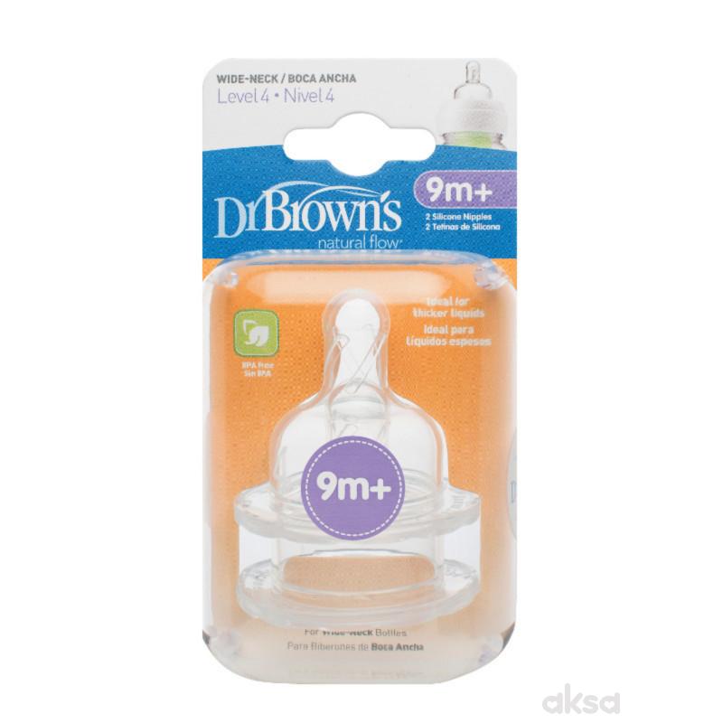 Dr.Browns silikonska cucla za wide neck, v4 , 2kom 