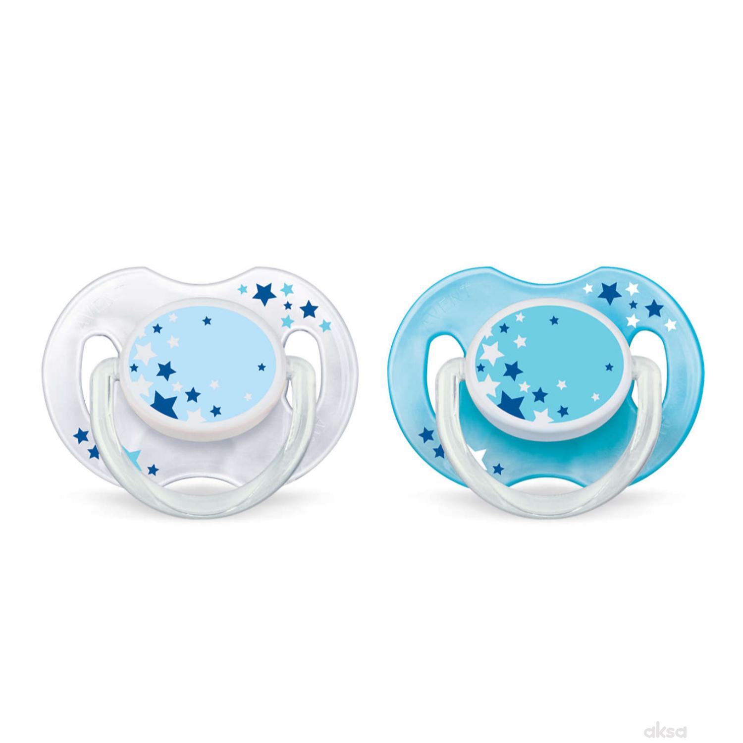 Avent laža noćna Night time soother 0-6 2/1 plava