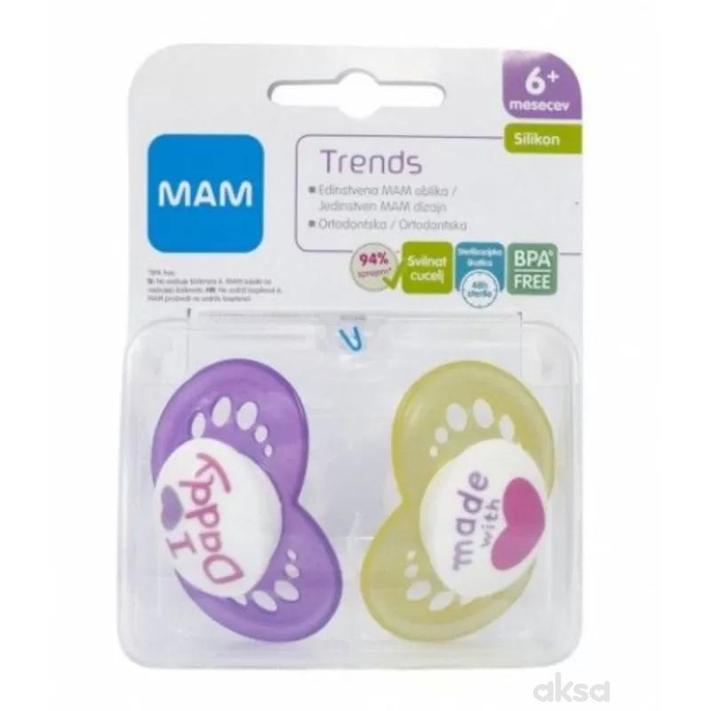 MAM laža Trends 6m+, silikon, 2kom