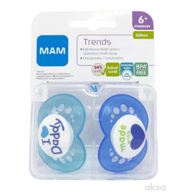 MAM laža Trends 6m+, silikon, 2kom