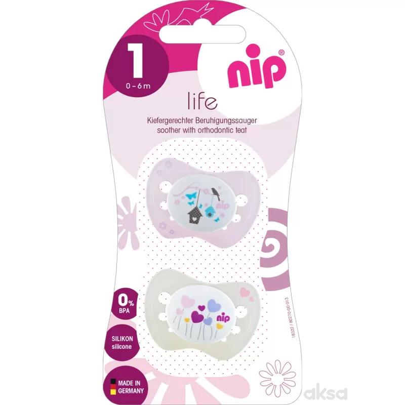 Nip laža Life,silikon 0-6m,2 kom