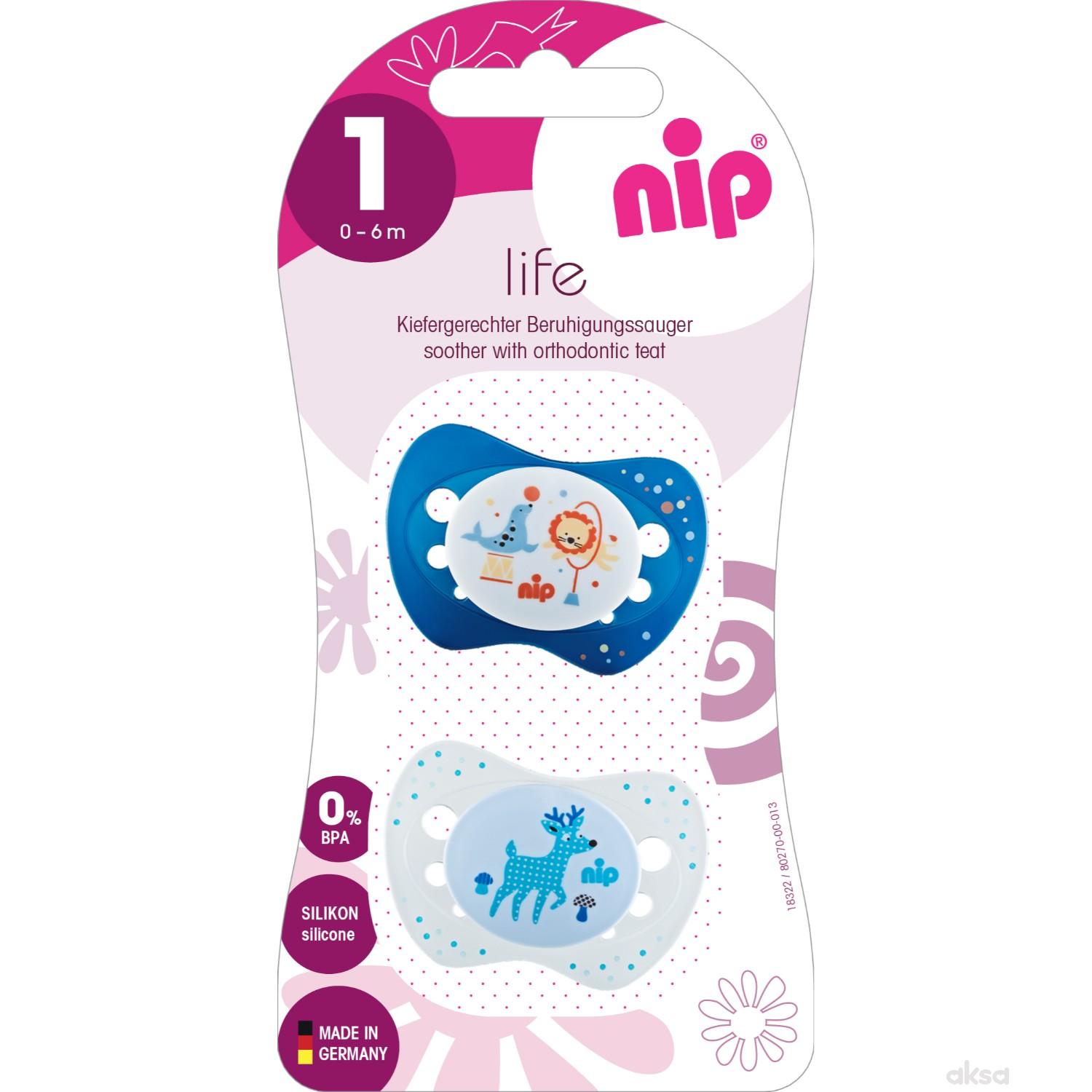 Nip laža Life,silikon 0-6m,2 kom
