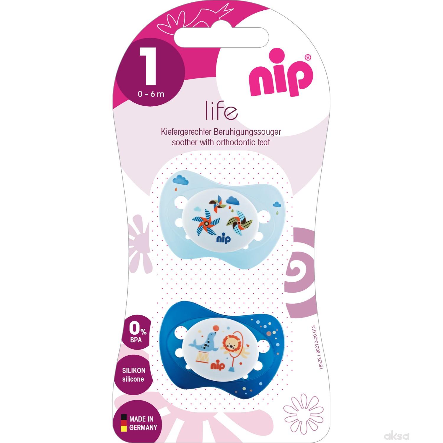 Nip laža Life,silikon 0-6m,2 kom