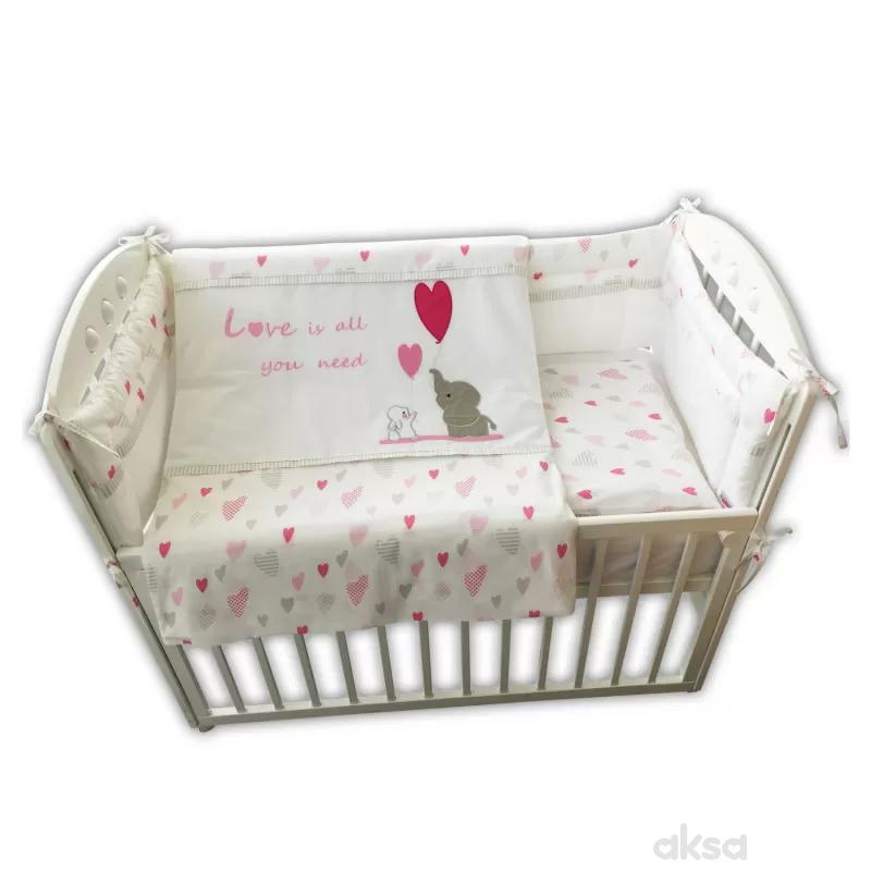 Baby Textil posteljina Slon i Zeka,6/1,80x120CM