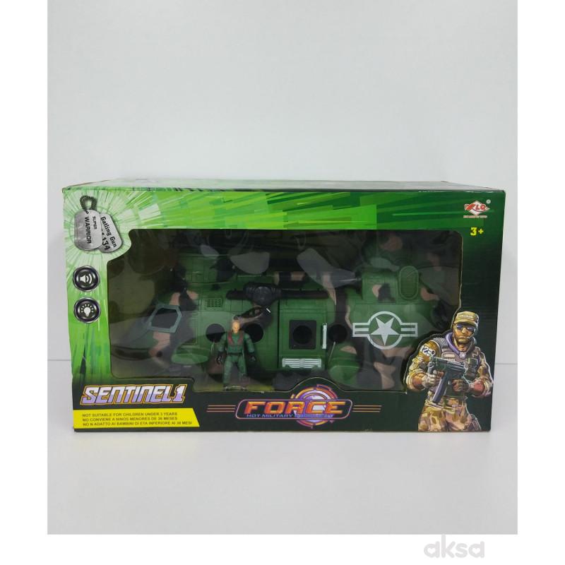 Hk mini igračka, vojnički helikopter sa vojnicima 