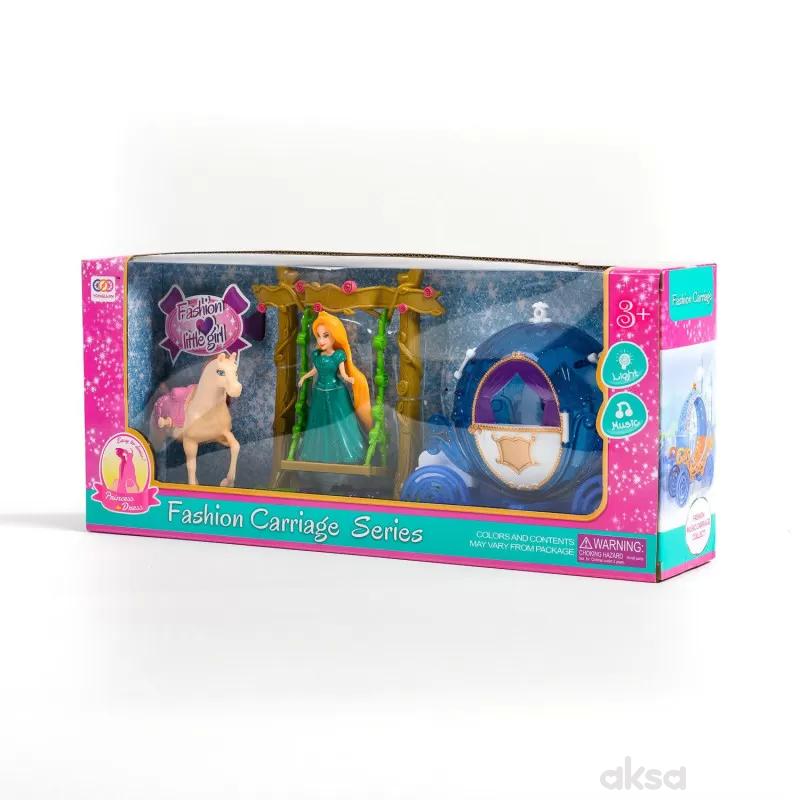 Qunsheng Toys, igračka lutka sa kočijom plav