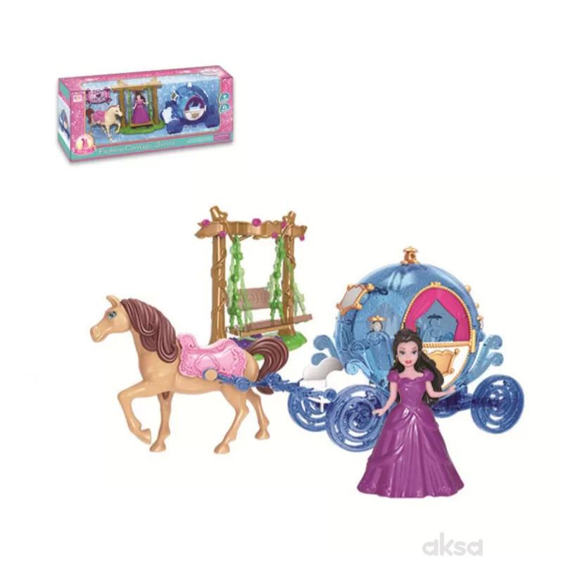 Qunsheng Toys, igračka lutka sa kočijom plav