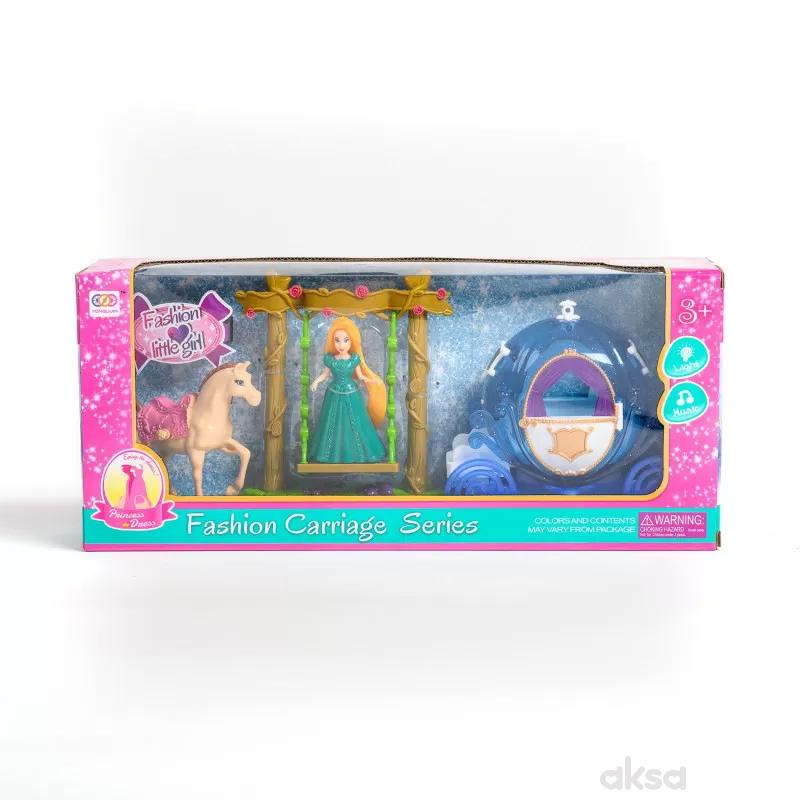 Qunsheng Toys, igračka lutka sa kočijom plav