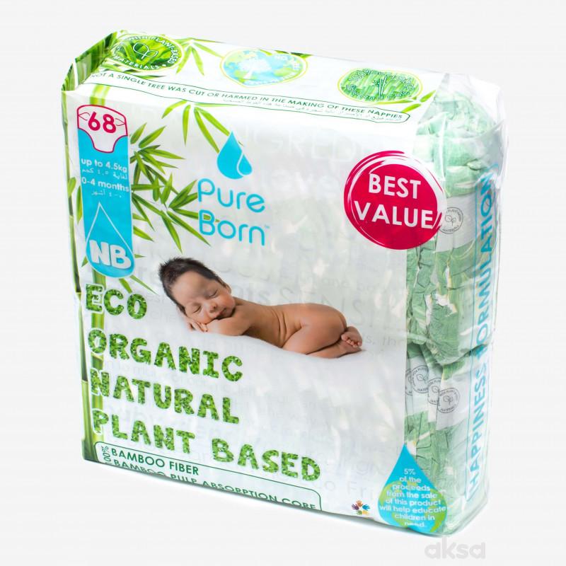 Pure Born pelene 1 Newborn Jumbo 0-4,5kg 68kom