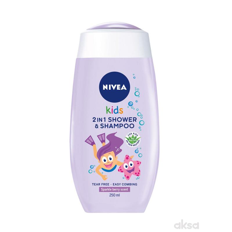 Nivea šampon i kupka za devojčice 250ml 