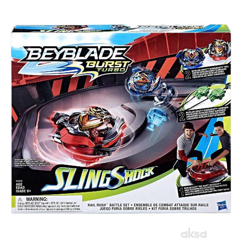 Beyblade Rail Rush Battle Set 