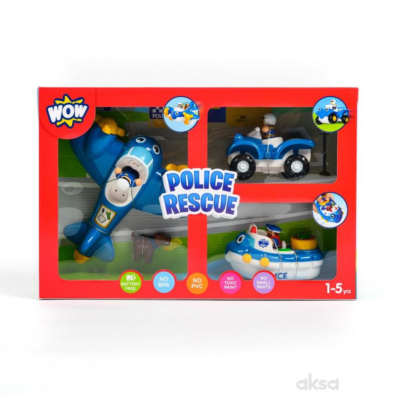 Wow igračka set 3u1 policija 