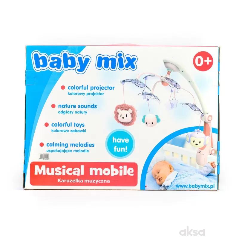 Baby Mix muzicka vrteška vesele životinjice zelena 