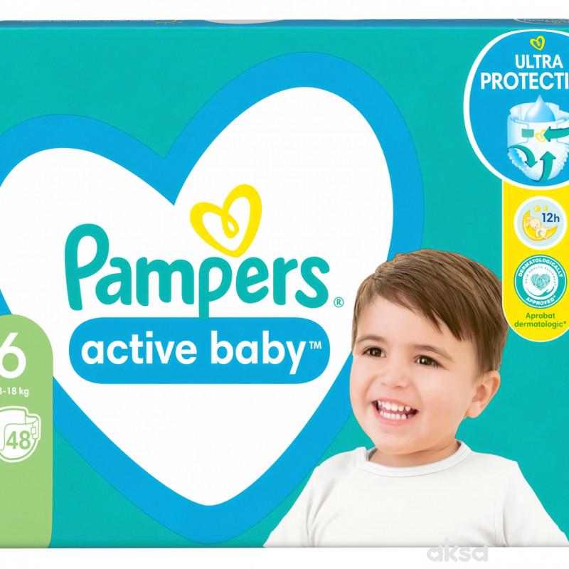 Pampers pelene active JPM 6 Large 13-18kg 48kom 