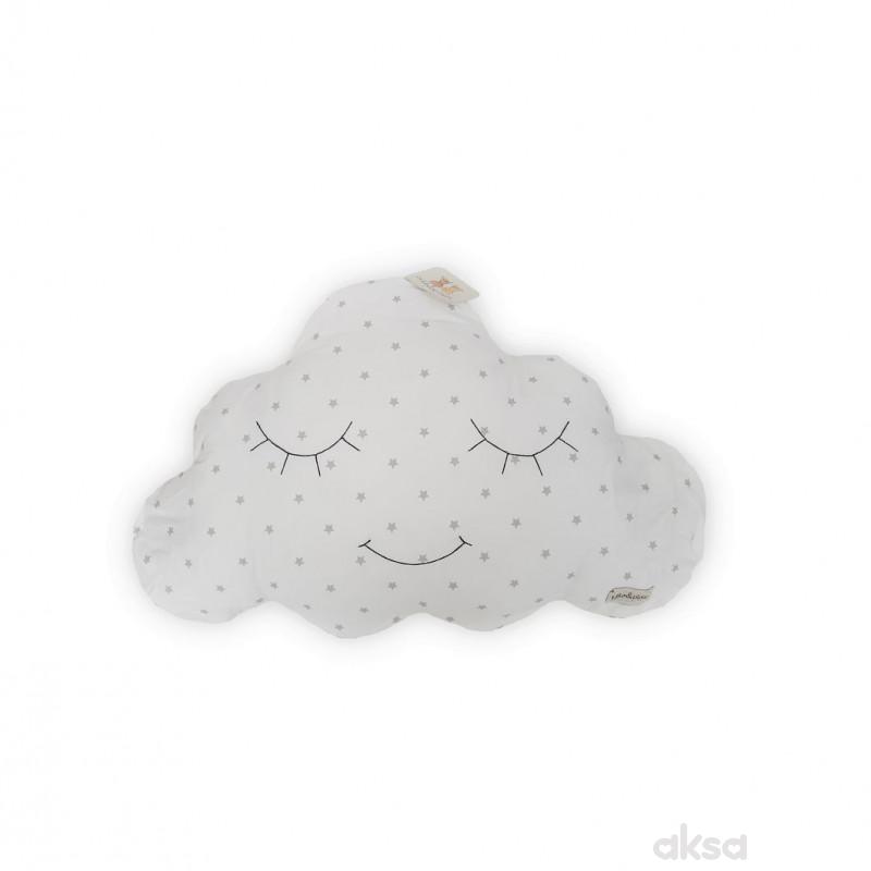Lillo&Pippo ukrasni jastuk Oblak,siva 