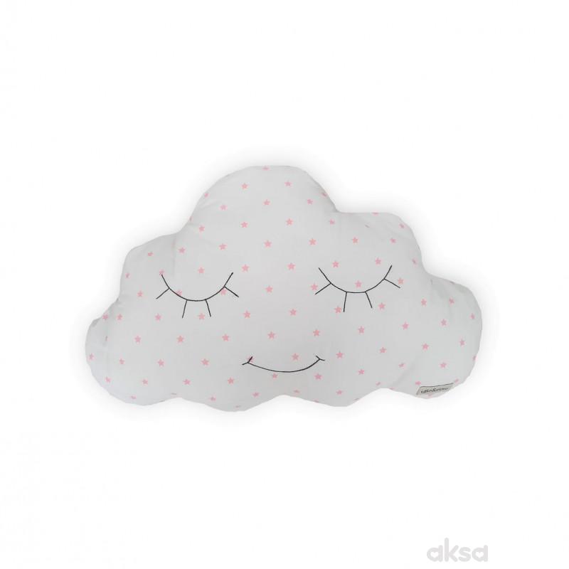 Lillo&Pippo ukrasni jastuk Oblak,roze 