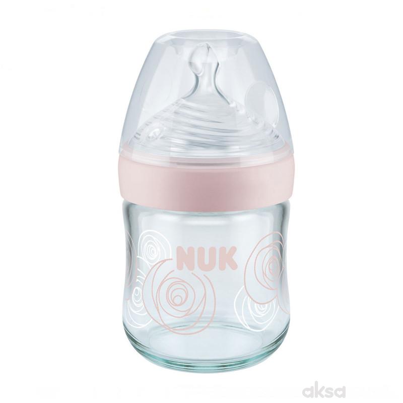 Nuk staklena flašica NS 120ml, sil 0-6s 