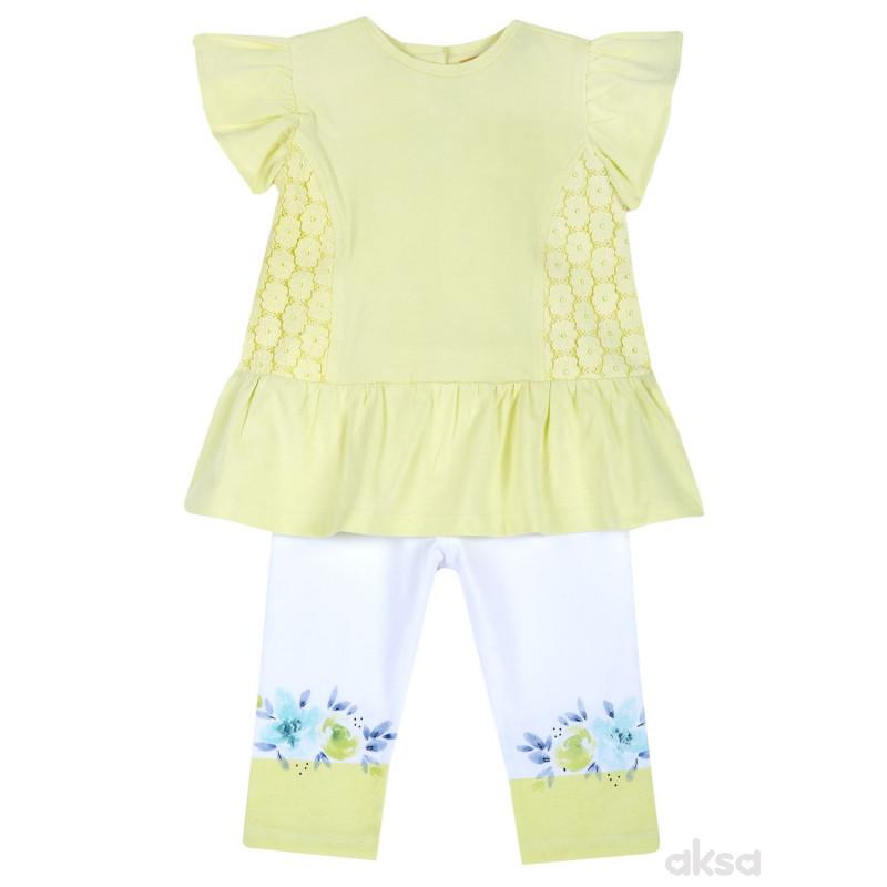 Chicco komplet 2/1 (majica kr, pant),devojčice
