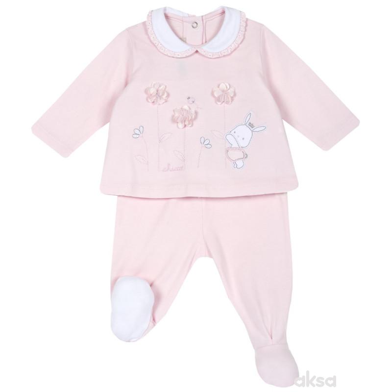 Chicco komplet 2/1 (majica dr, pant),devojčice