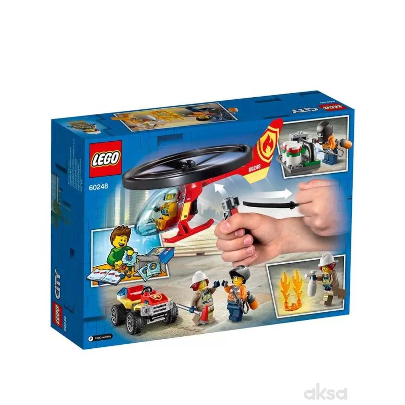 Lego City fire helicopter response