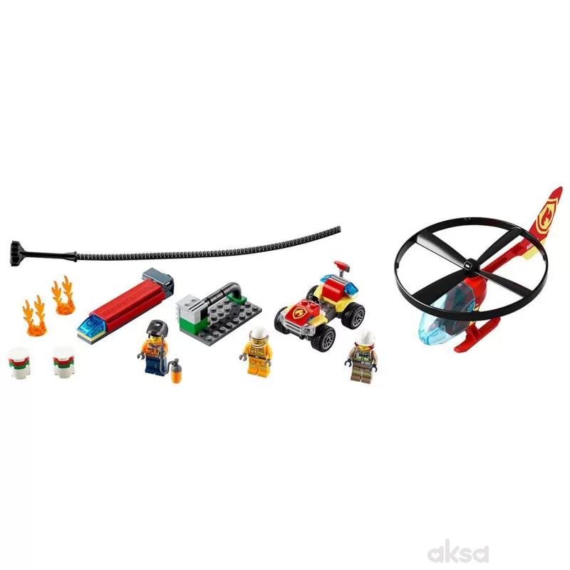 Lego City fire helicopter response