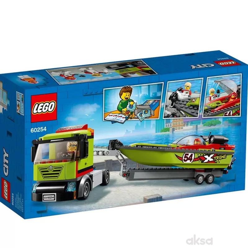 Lego City race boat transporter