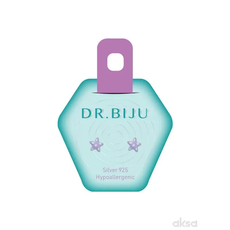 Dr.Biju minđuše 6.0mm lila zvezdica DST60S005
