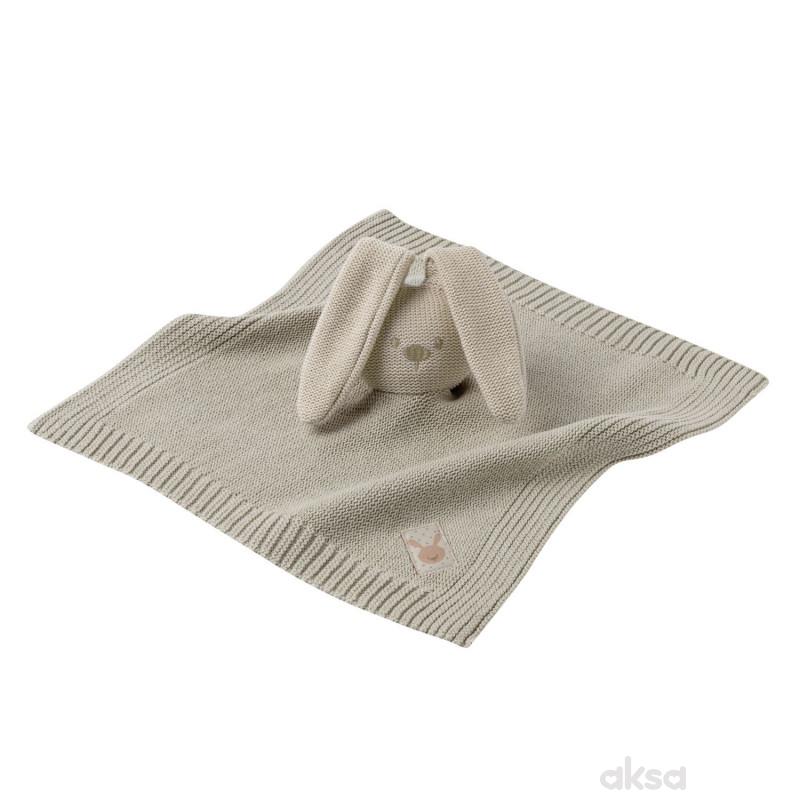 Nattou igračka pleteno ćebe sa likom zeke, bež
