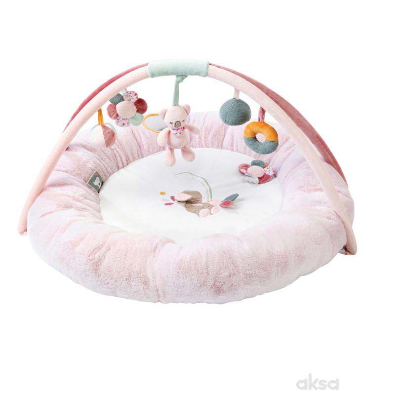 Nattou bebi punjena gimnastika sa igračkama, roze