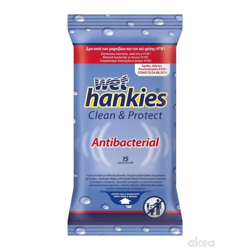 Wet hankies antibakterijske vlažne maramice 15kom