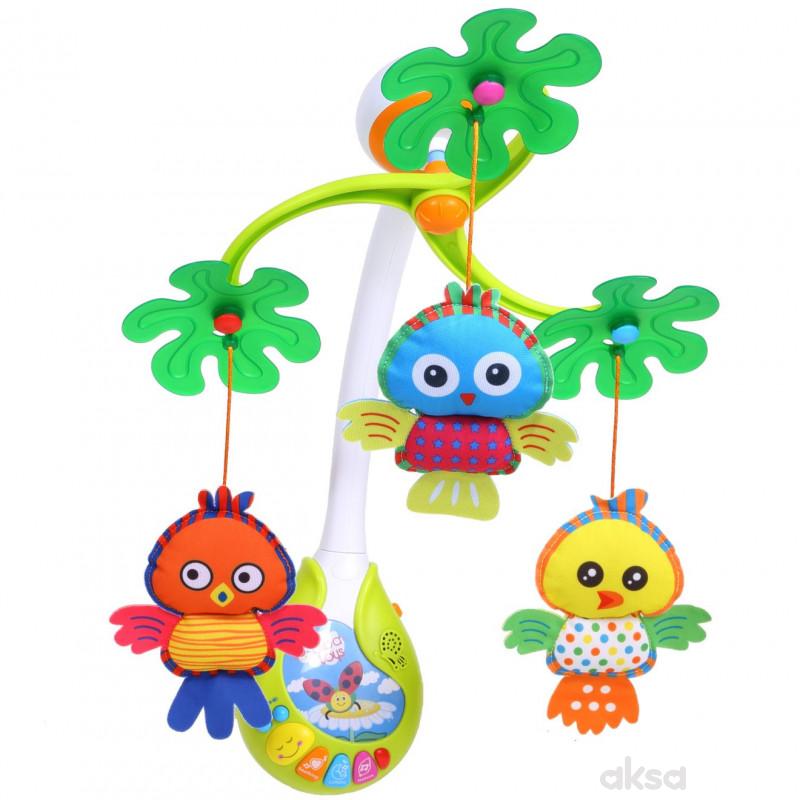 Biba Toys vrteška za bebe, sova 