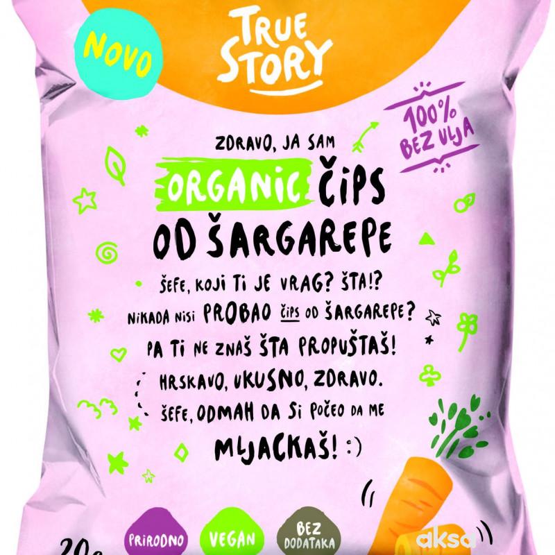 True story organik čips od šargarepe 20g